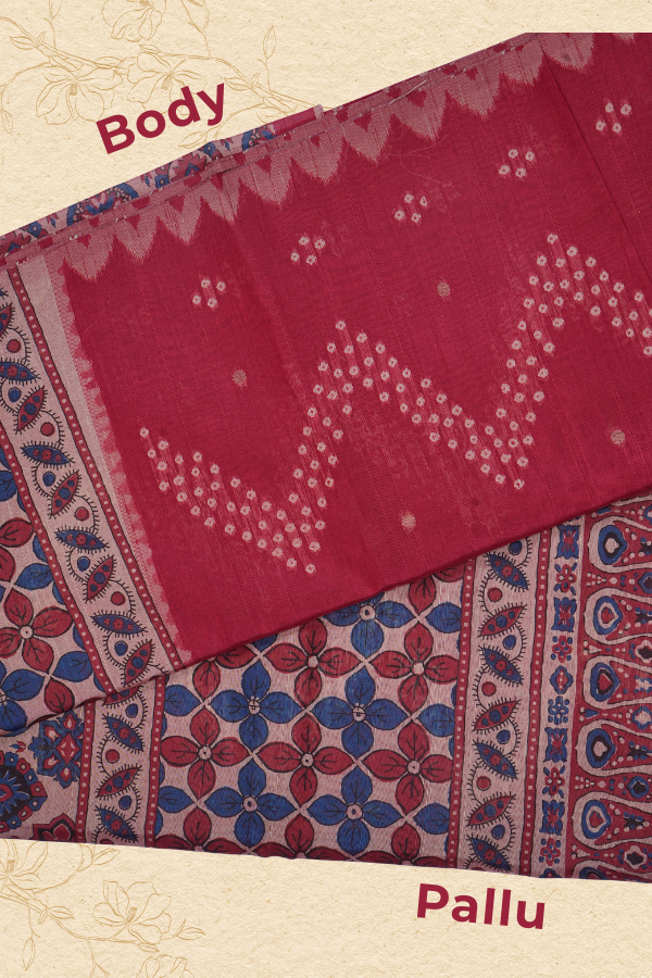 Sindoori Ajrak Katha – Woven Roots, Printed Legacy