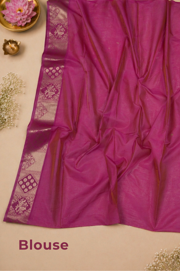 KAHANI Matka Silk Saree with Heritage Zari Weave