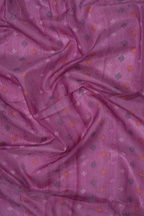 Heritage Weave: Purple Matka Tussar Silk Saree with Antique Gold Border