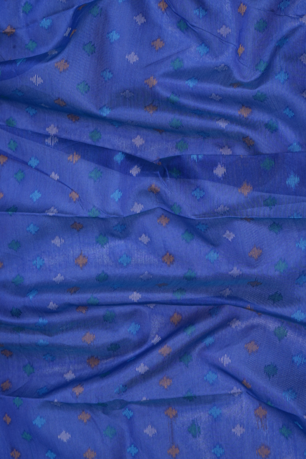 Threads of Tradition: Royal Blue Matka Tussar Silk Saree with Zari Art