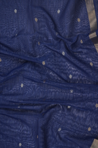 Royal Indigo Tale – Premium Muga Linen with Zari Accents