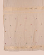 Kahani Lotus Whisper Muga Cotton Dress Material with Floral Border