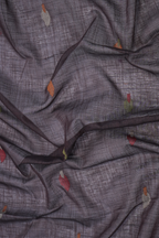 Minimalist Soft Linen Saree – Elegant Brown with Artistic Motifs