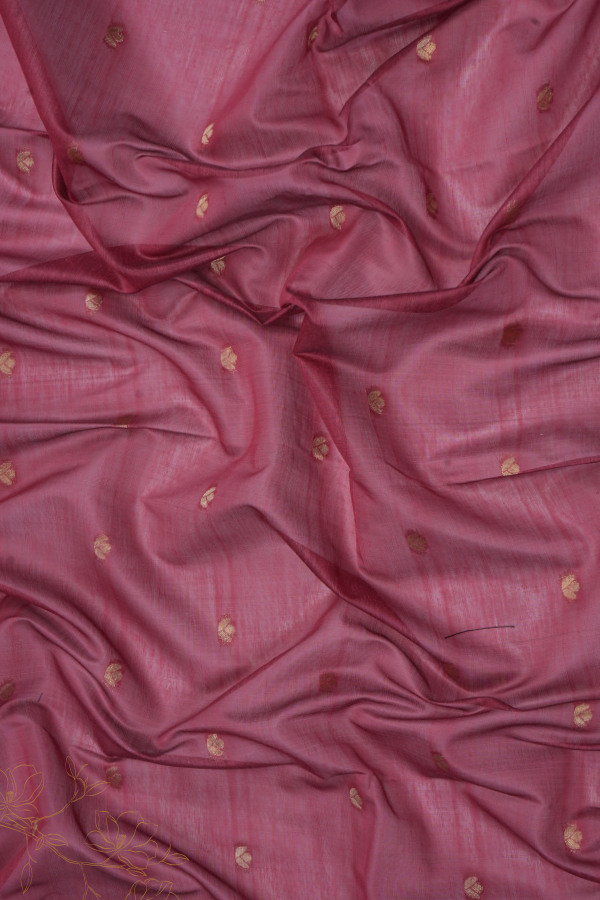 Kahani's Jamdhani Weave Pallu with Zari Wave Butti