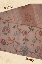 Soft Linen Jari Saree with Digital Floral Print – Lightweight Elegant Draping Saree