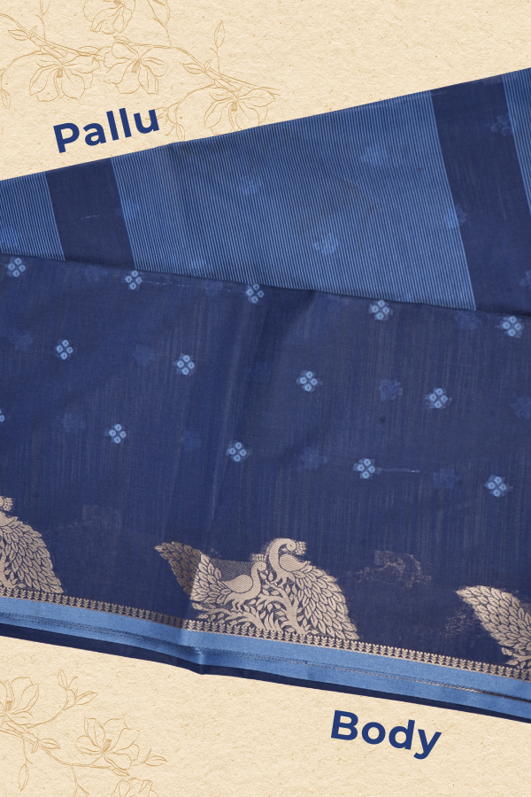 Serene Blue Raw Silk Saree
