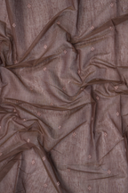 Peach Whisper – Handcrafted Muga Cotton Drape with Patola on pallu