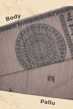 Warli Whispers: Pure Handloom Tussar Silk Saree in Natural Ivory