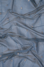 Blue Meadow – Soft Muga Cotton Saree