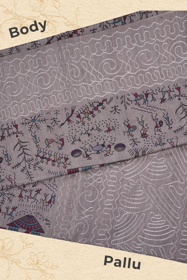 Whispers of Heritage – Matka Tussar Silk Saree