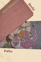 Peachwood Tale – Soft Muga Cotton Saree