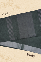 Kahani Forest Whisper Plain Linen Saree for Everyday Elegance