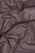 Classic plain rust brown linen saree for everday elegance