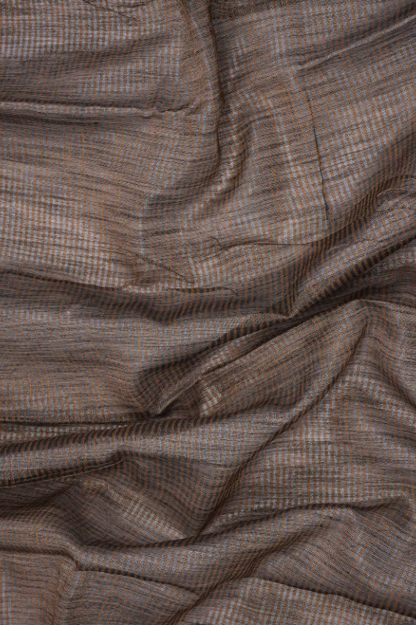 Classic plain linen saree for everday elegance