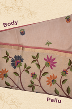 Ivory Whispers – Soft Matka Tussar Silk Saree