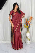 Kahani's Jamdhani Weave Pallu with Zari Wave Butti