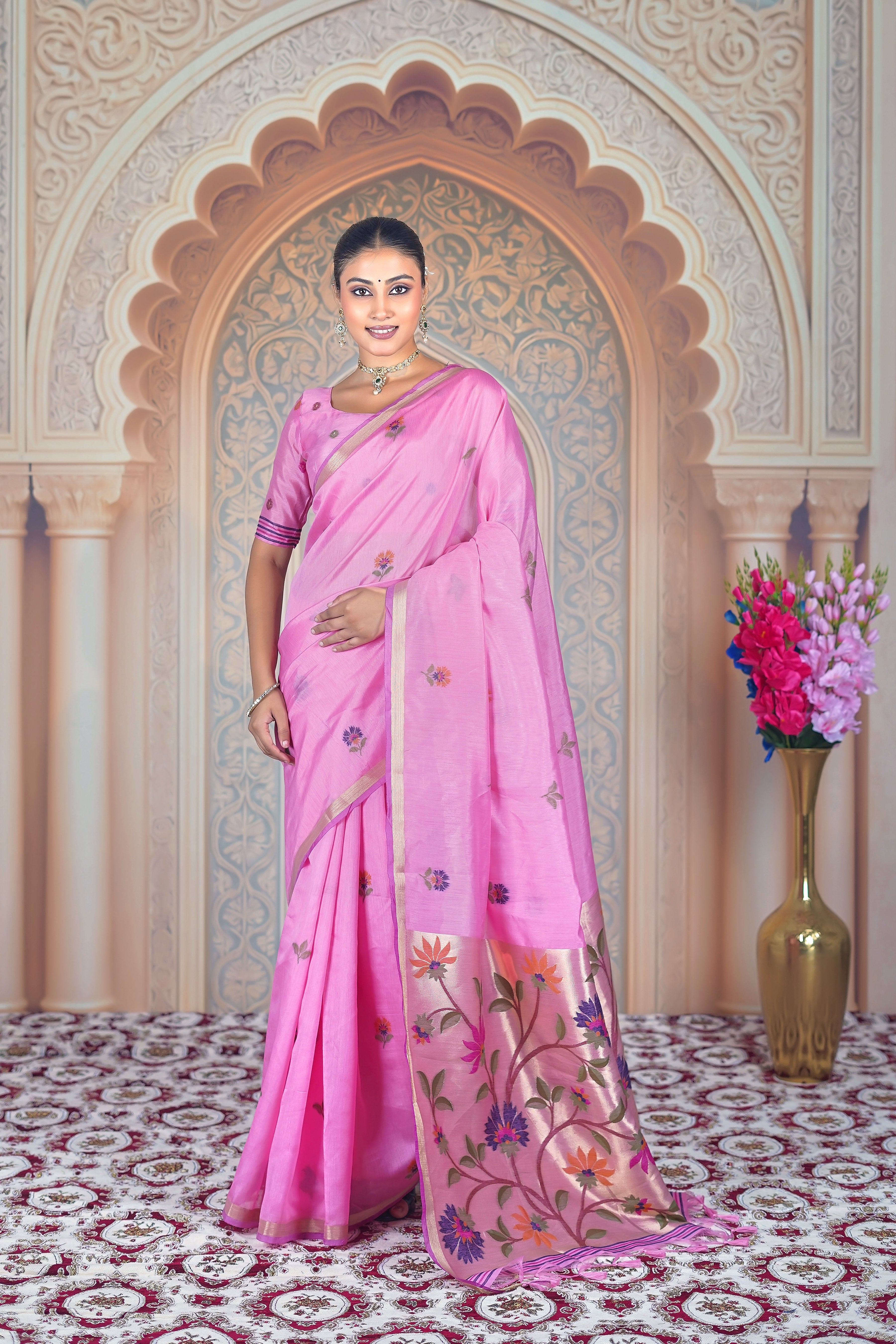 Rosé Viraasat – Soft Matka Tussar Silk Saree