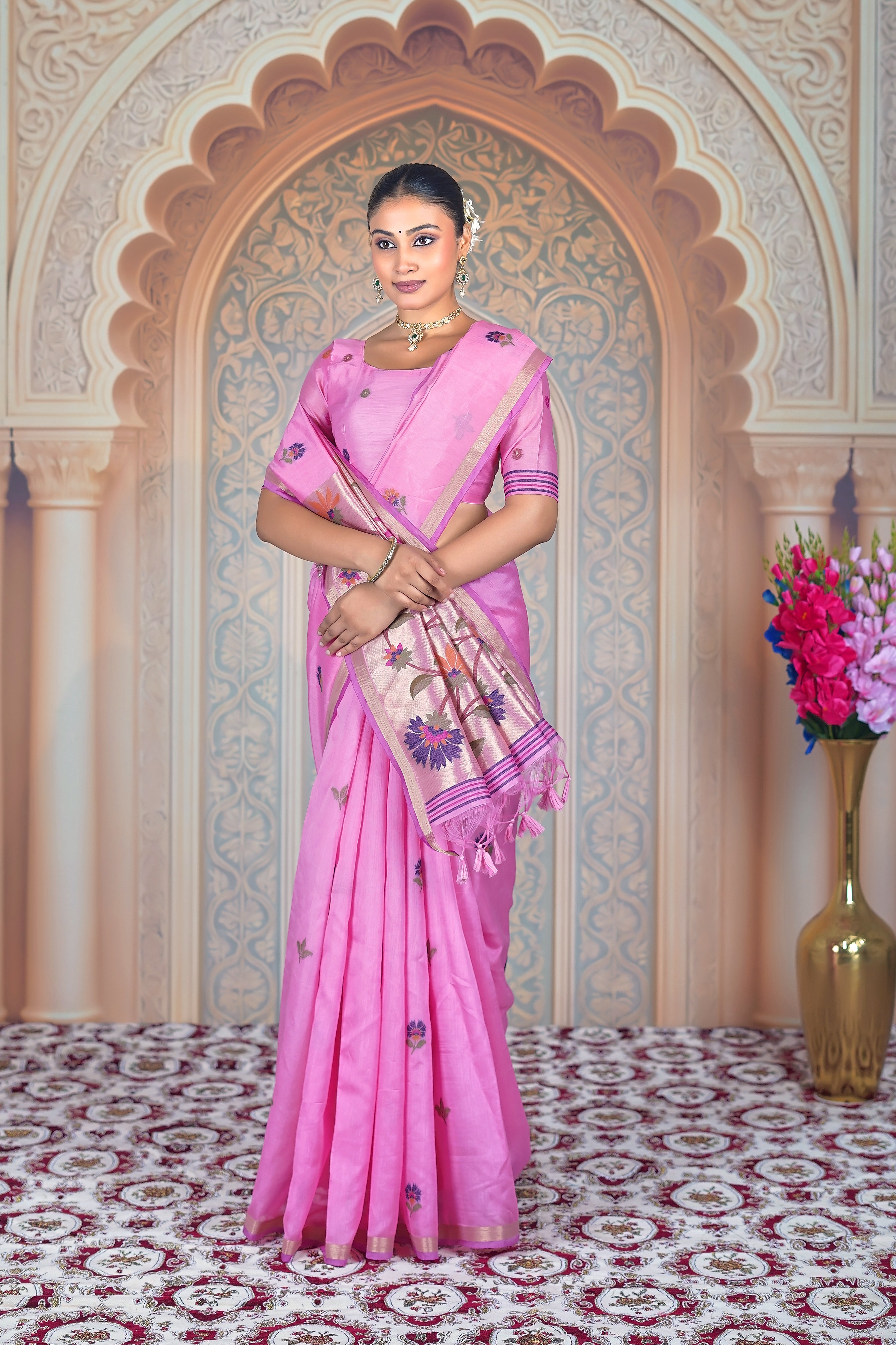 Rosé Viraasat – Soft Matka Tussar Silk Saree