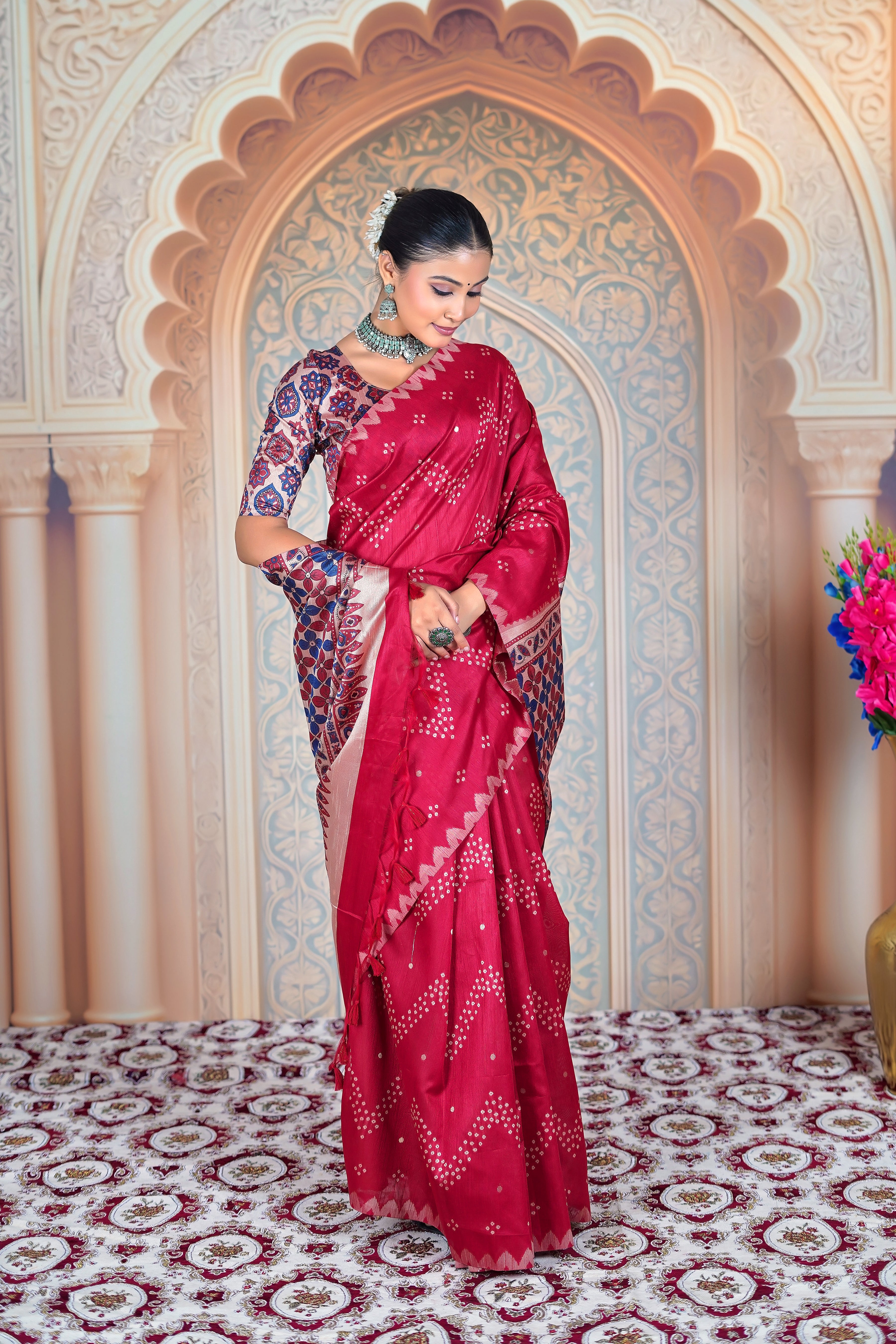 Sindoori Ajrak Katha – Woven Roots, Printed Legacy
