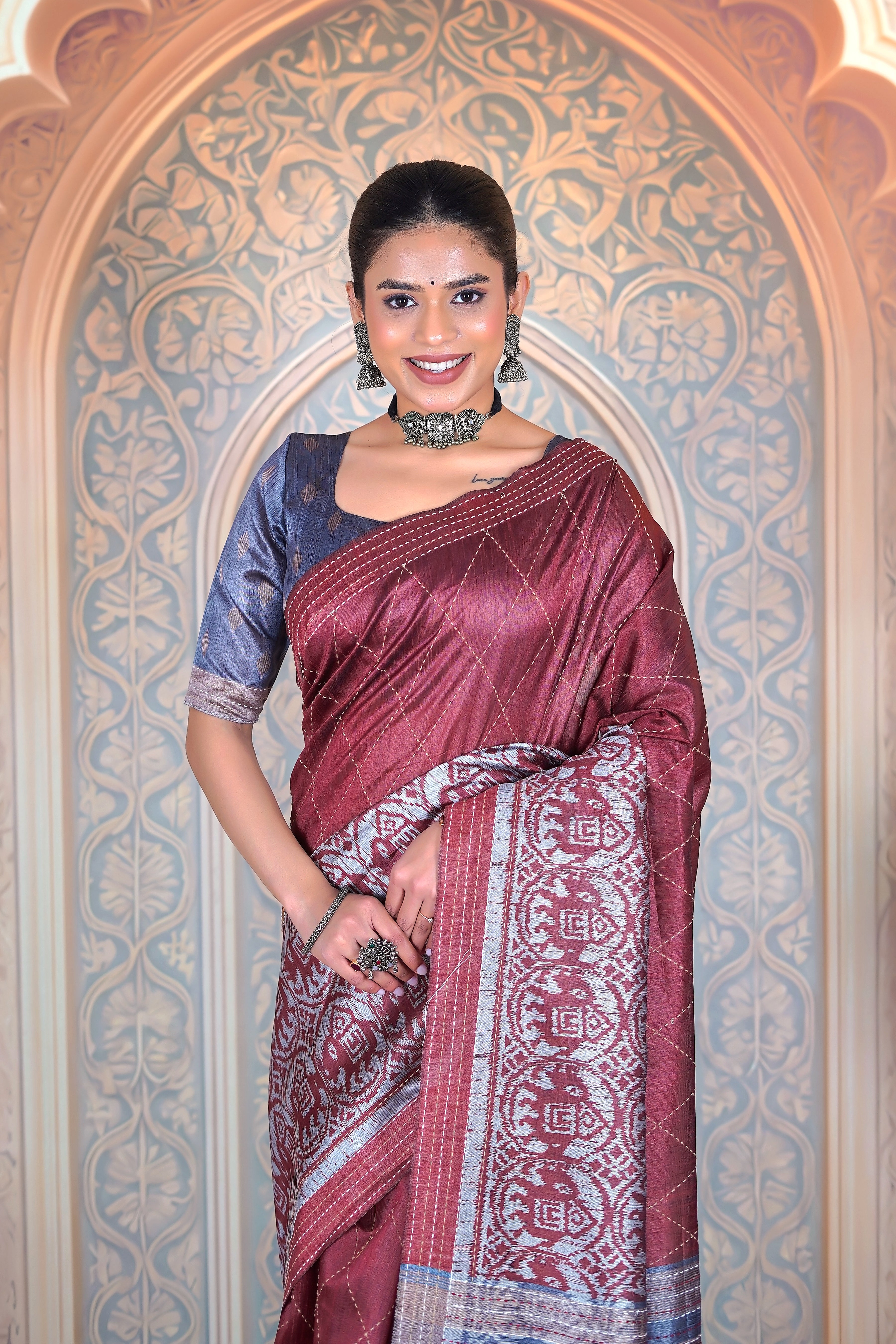 Maroon Mosaic: A Story Handwoven in Tradition WITH KATHA WORK