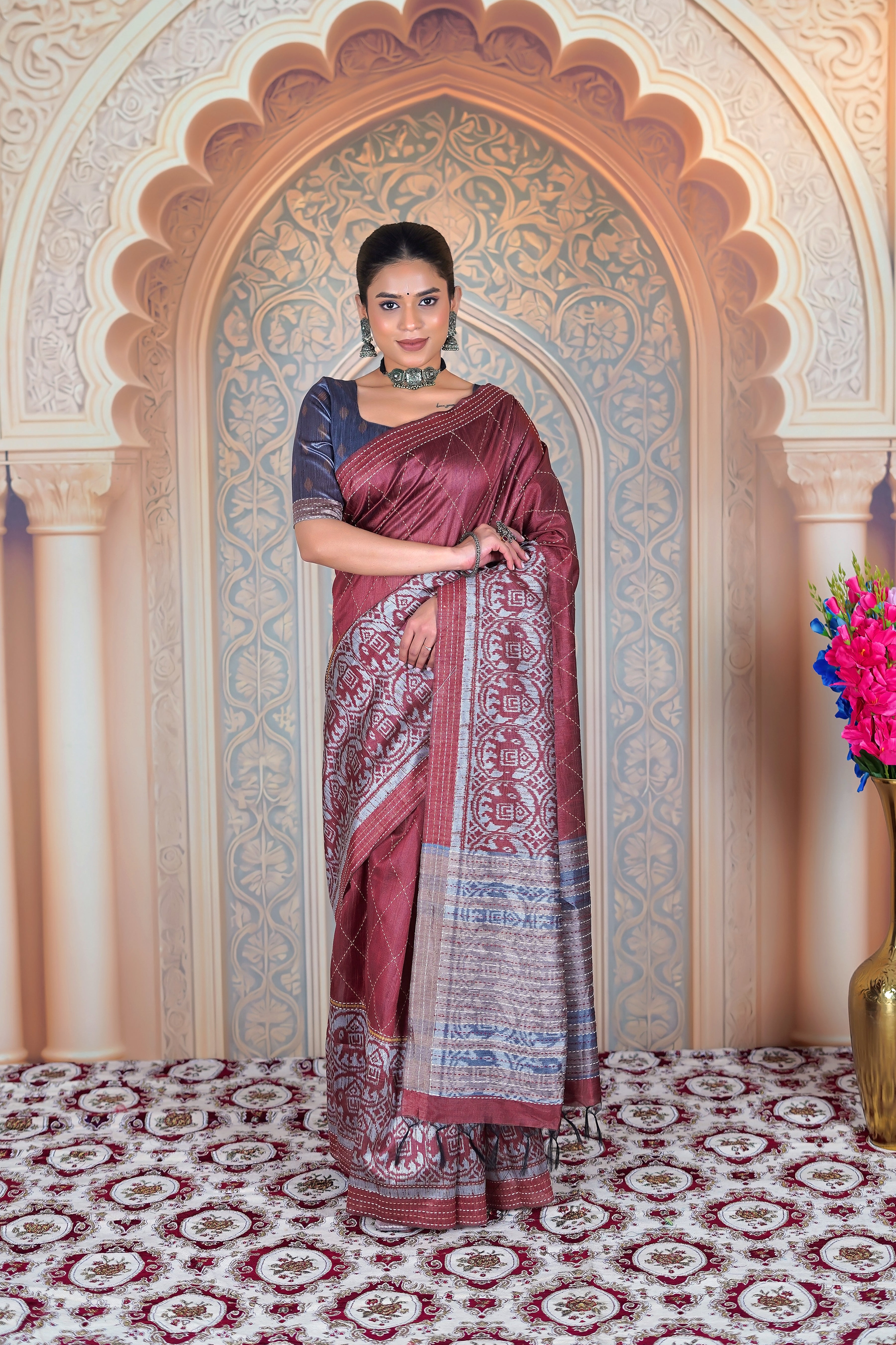 Maroon Mosaic: A Story Handwoven in Tradition WITH KATHA WORK