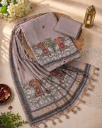 Kahani Royal Elephant Muga Cotton UNSTITCH Dress Material