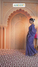 Indigo Petals Pure Linen Elegance
